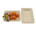 wood  compostable rectangular plate wholesale with factory price